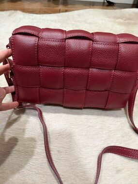 Chiara Ferretti Red Quilted Crossbody Bag